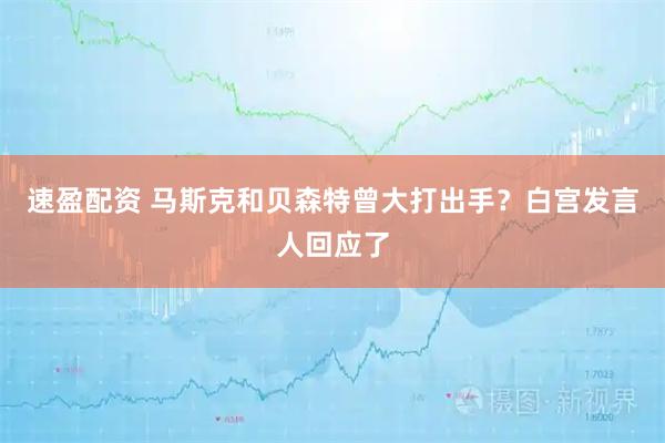 速盈配资 马斯克和贝森特曾大打出手？白宫发言人回应了