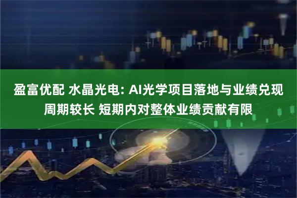 盈富优配 水晶光电: AI光学项目落地与业绩兑现周期较长 短期内对整体业绩贡献有限